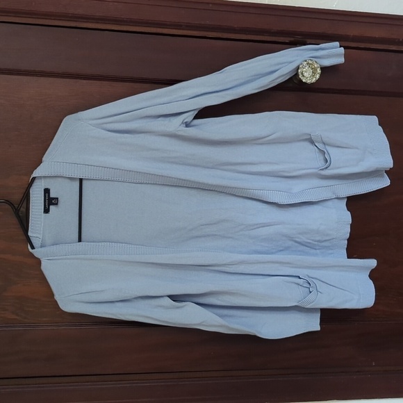 Lands' End Baby Blue Long Sleeve Open Front Cardigan Size Medium (10/12) - Picture 1 of 7